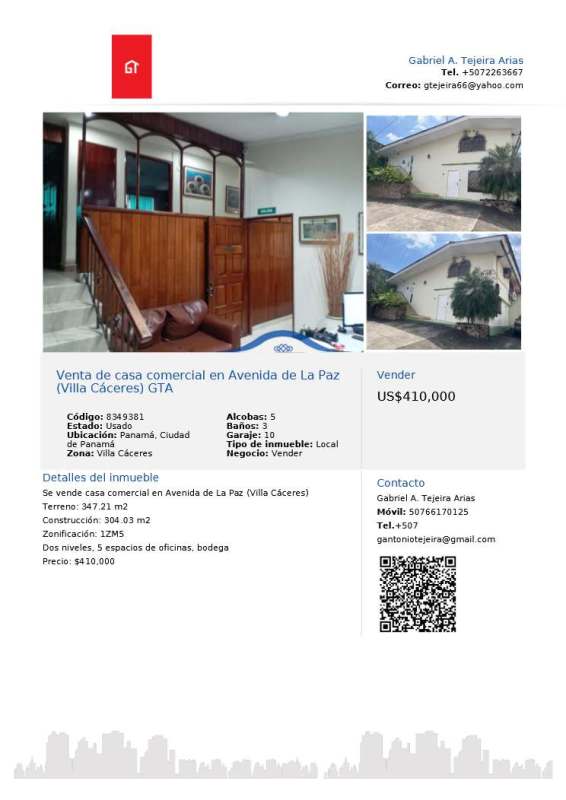 Interior staircase and office workspaces commercial property Villa Caceres Panama