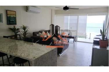 Contemporary bathroom with glass shower in Sanctuary Tower Playa Caracol Chame