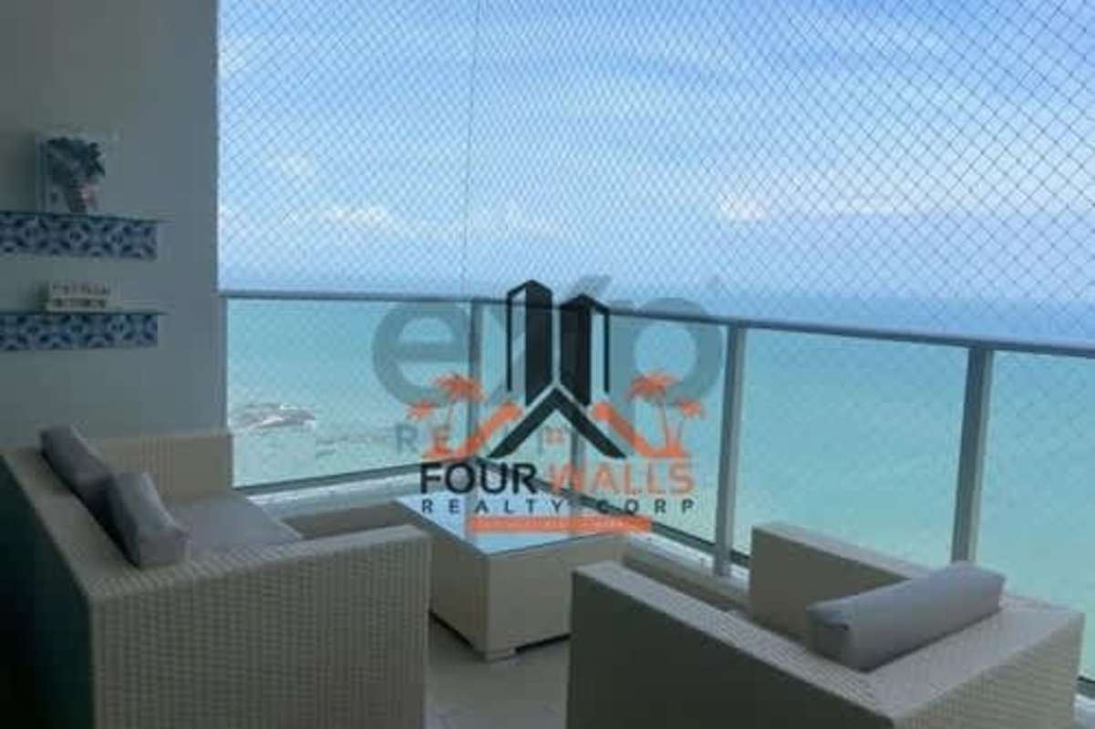 Oceanview balcony with comfortable seating PH Dupont Tower Luxury Condo