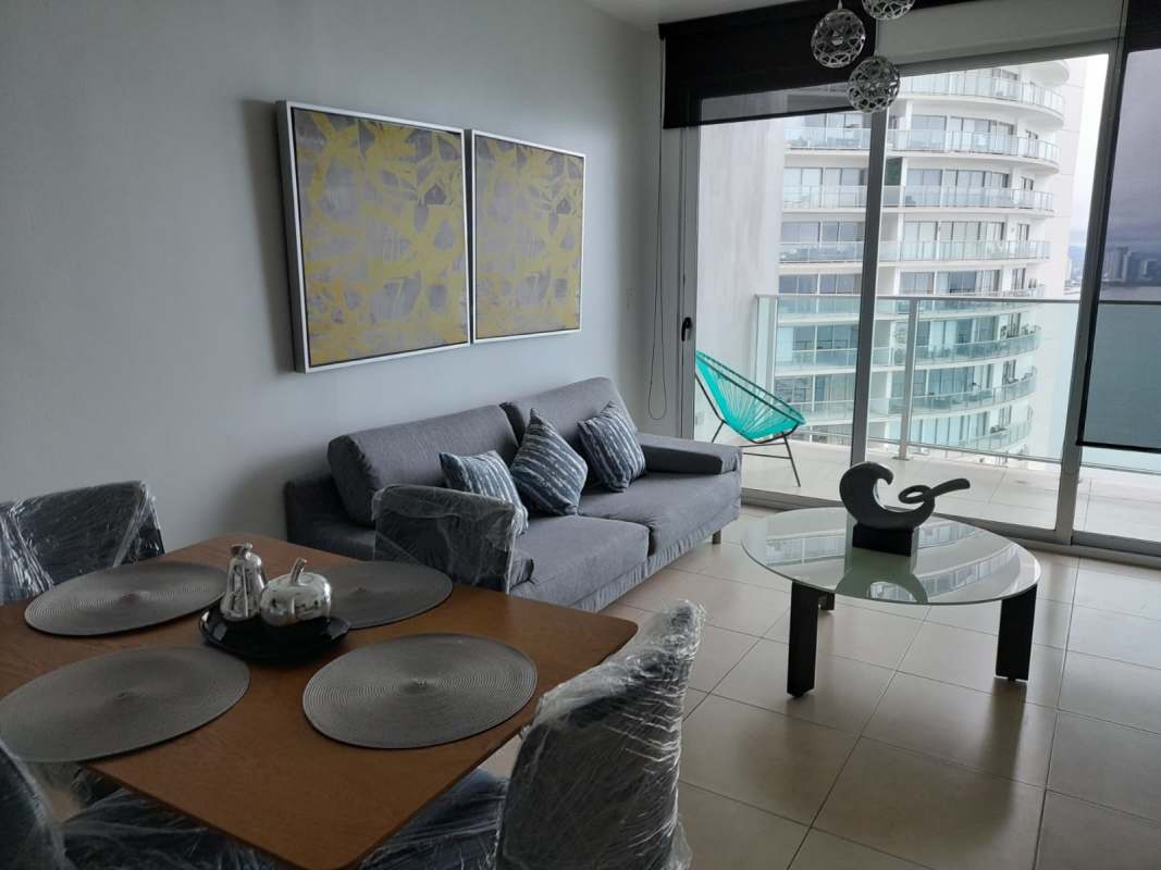 Commercial space with open-plan layout, floor-to-ceiling windows, balcony access Punta Pacifica Panama
