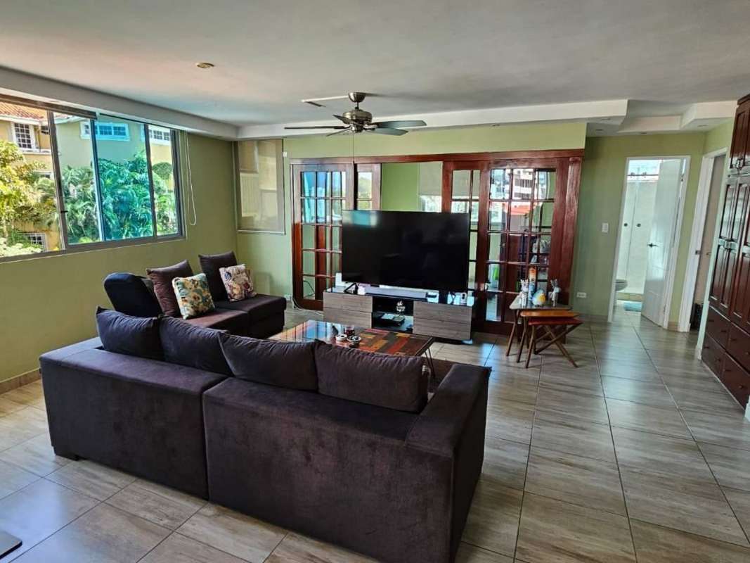 Bathroom with glass enclosed shower, modern sink and tiles in PH Deluna Park