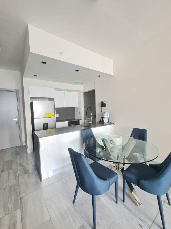 Elegant co-working lounge and bar social area at PH Nuovo by Armani Casa Panama