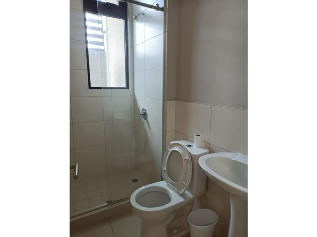 Modern bathroom with glass shower and marble vanity PH Santa Maria Court Panama