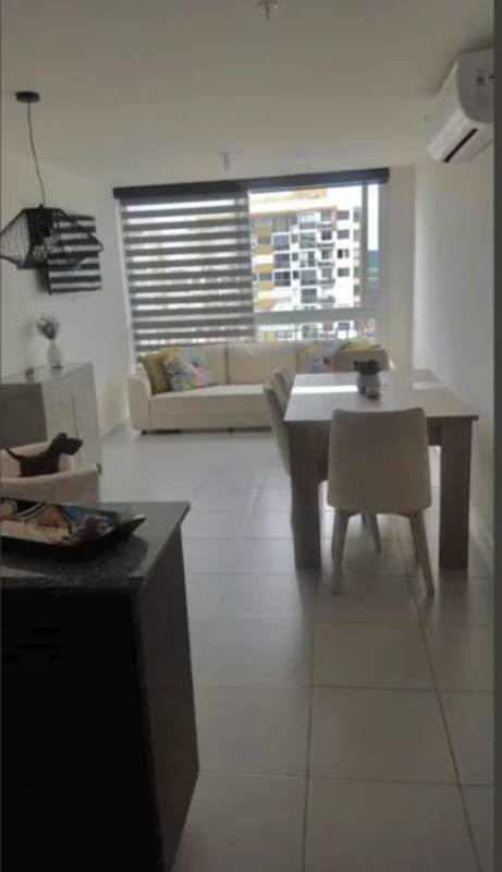 Modern living dining area with large window, PH Aviñón Tower San Miguelito Panama