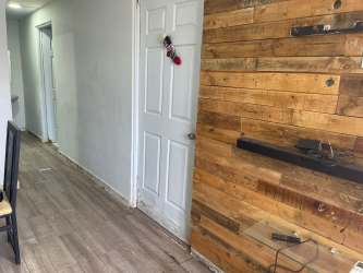 Basic kitchen with refrigerator and tile floor in house rental Residencial Los Sauces Arraiján