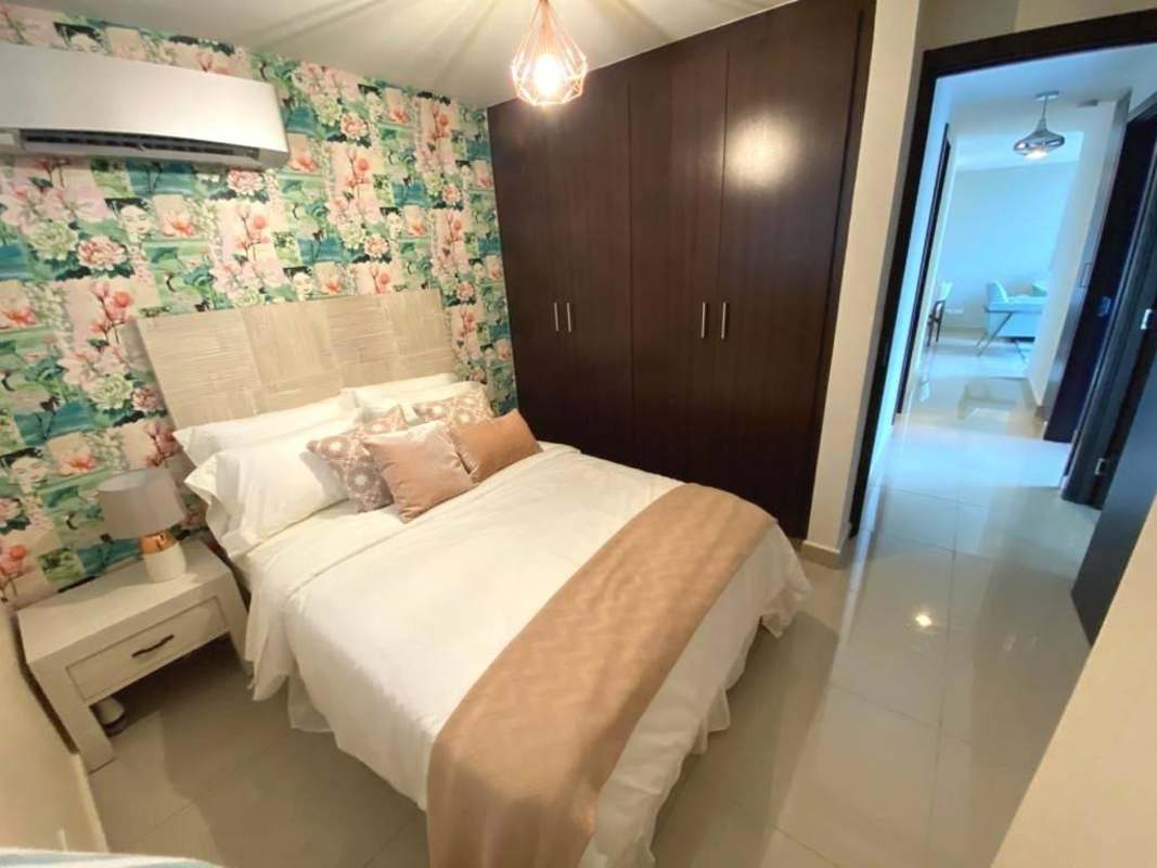 View of Condado Country Club condo towers and pool area in Panama City