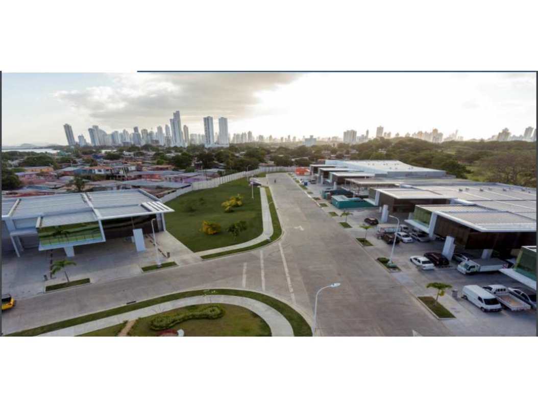 Industrial park layout showing planned warehouses and commercial zones in Panama Viejo Business Center