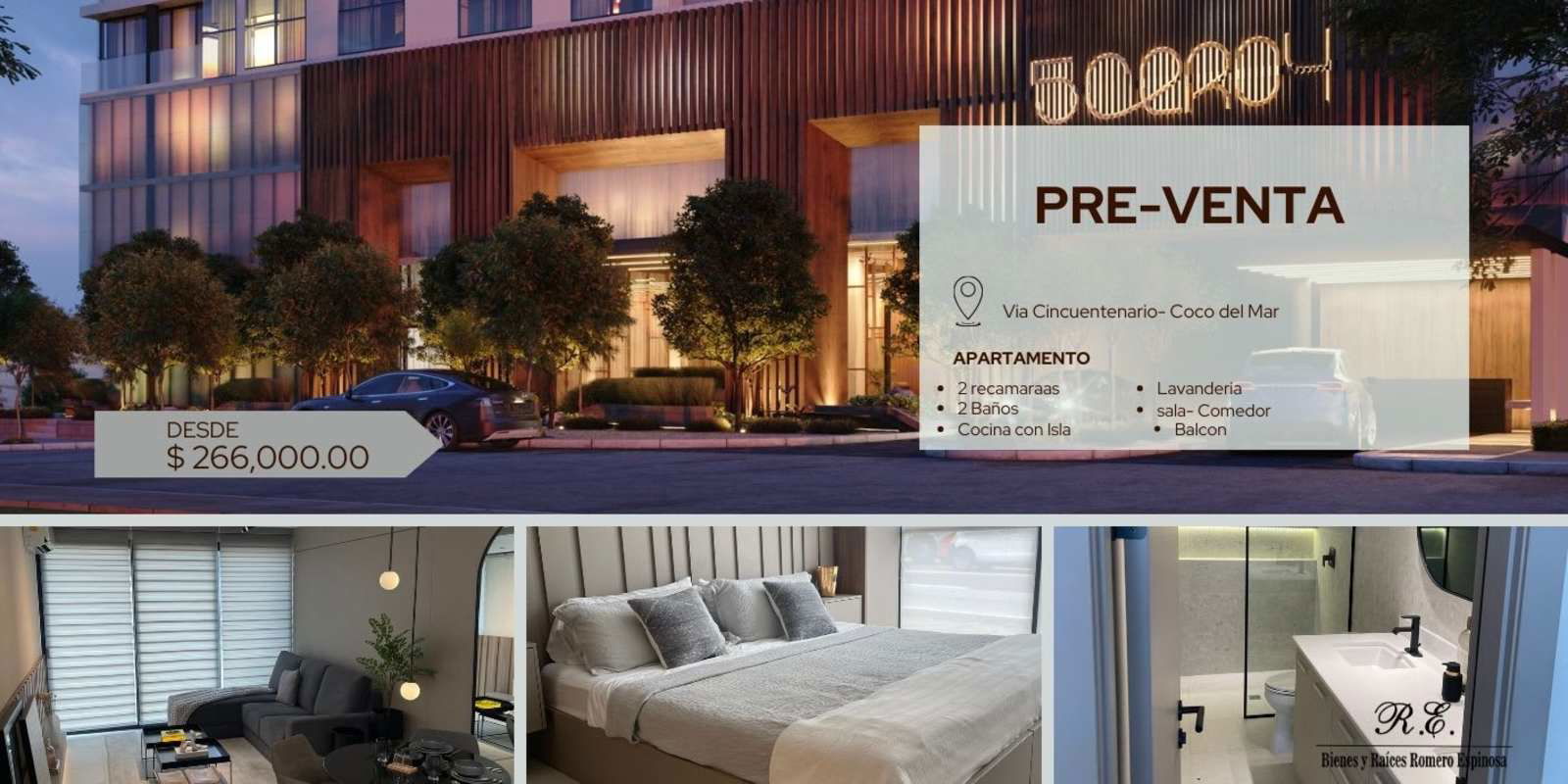 Brand New 2BR Condo 81m2 with Rooftop Pool & Padel Coco del Mar