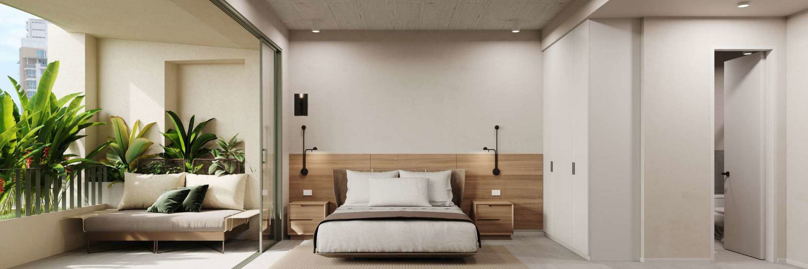 Spacious open plan interior with large windows and contemporary design PH A19 Coco del Mar Panama