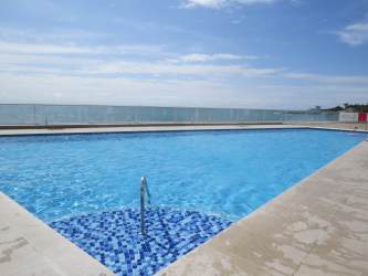 Sky pool area with sea views in Royal Palm, Playa Gorgona beachfront condo Panama