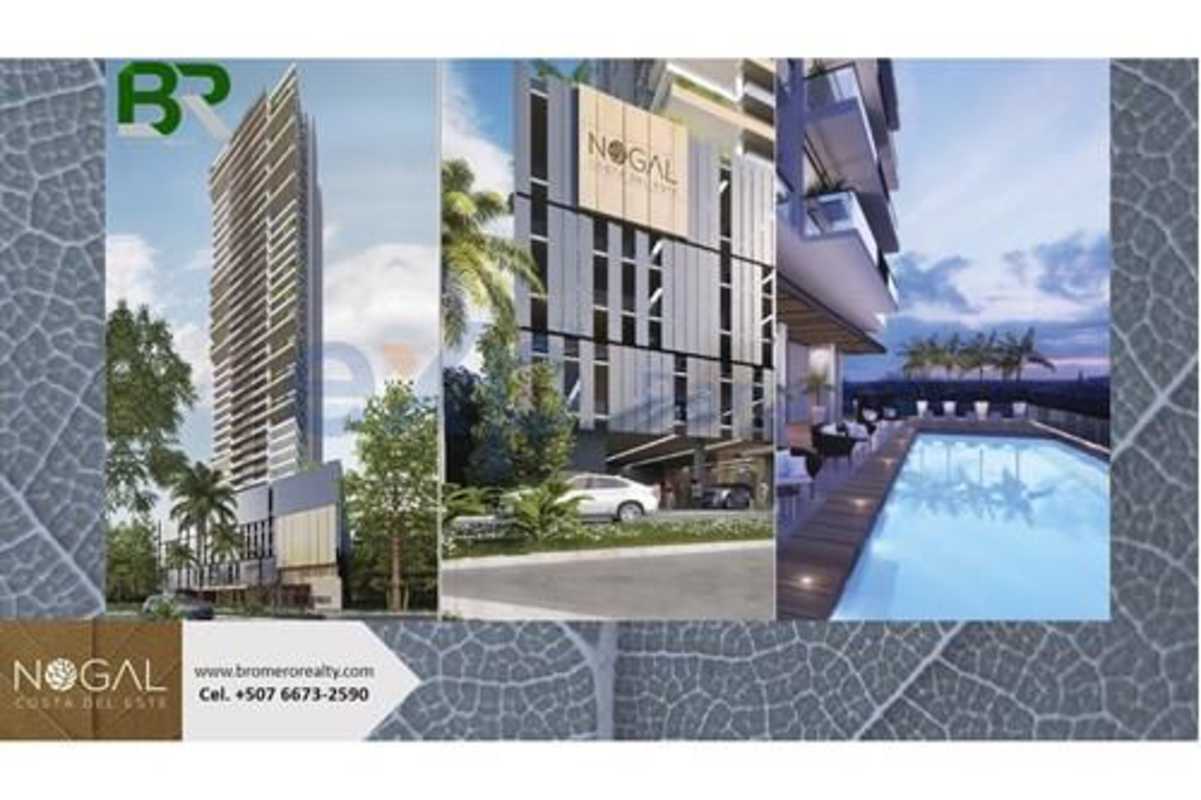 Modern high-rise building PH Nogal Costa del Este with luxury apartments and balconies