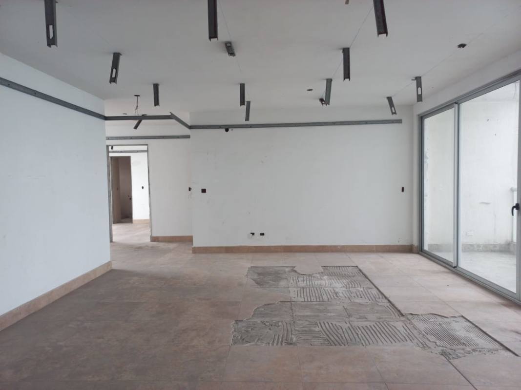 Apartment interior under construction with ocean view window Punta Pacifica Panama