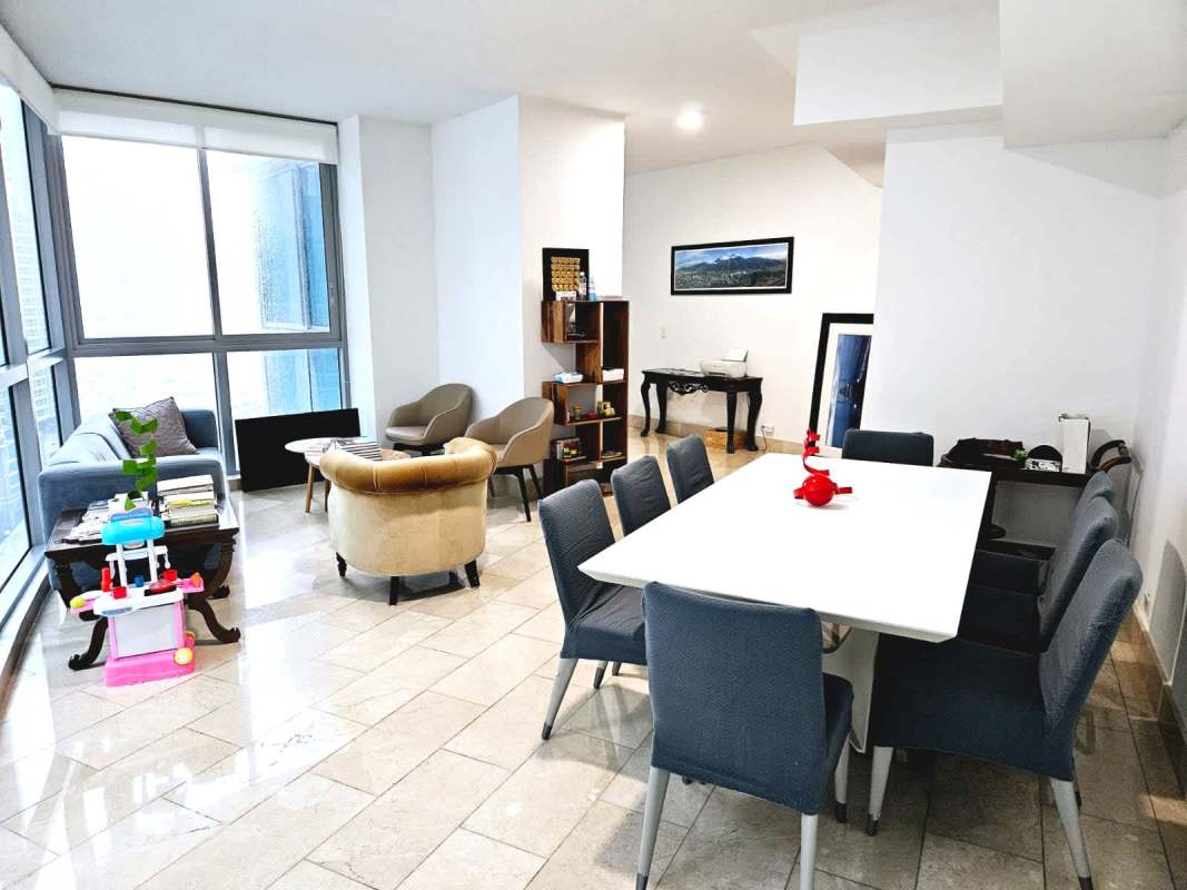 Modern kitchen with granite countertops and dark cabinetry Grand Tower Punta Pacifica