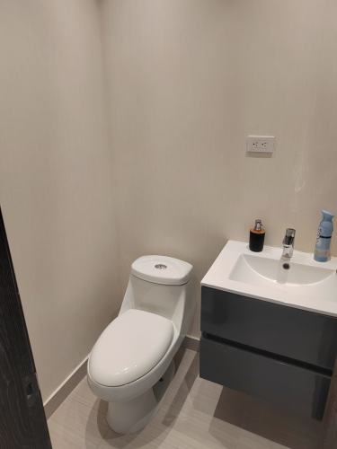 Oceanfront infinity pool and deck area with skyline backdrop in PH Pearl The Sea Panama