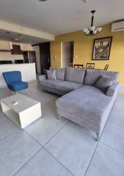 Furnished master bedroom king size bed AC closet PH Midrise Panama Pacifico