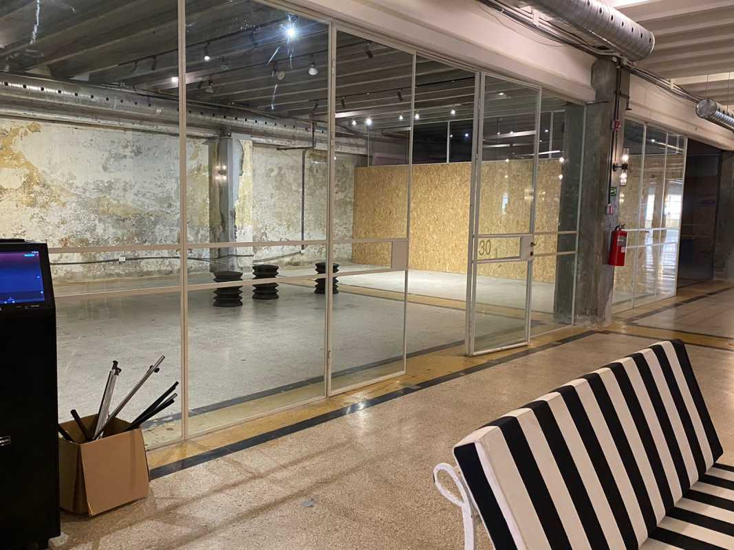 Commercial lobby or lounge with eclectic furniture natural lighting in Edificio Heurtematte Casco Viejo Panama