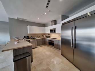 Bright living and dining area with ocean terrace access Puntarena Buenaventura Rio Hato Panama