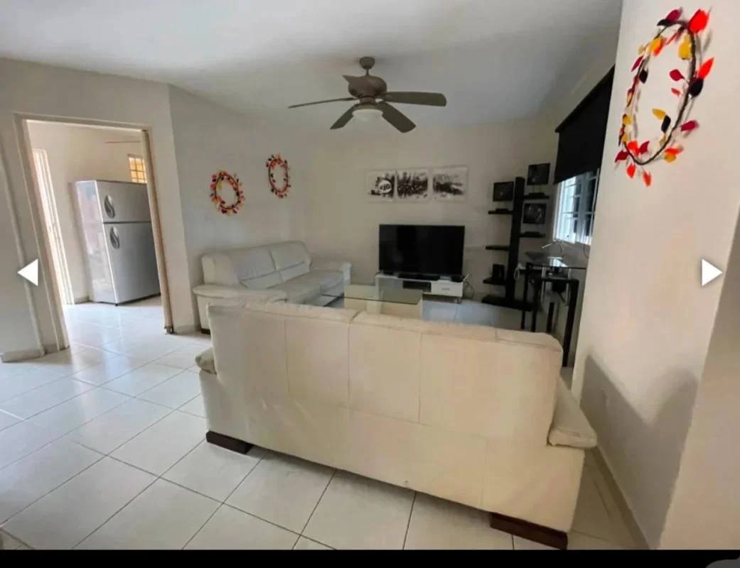 Contemporary kitchen with granite counter and appliances in Villa Lucre house