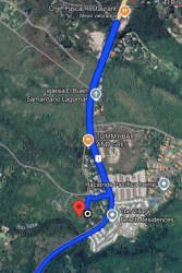 View of undeveloped property borders next to highway expansion zone San Carlos