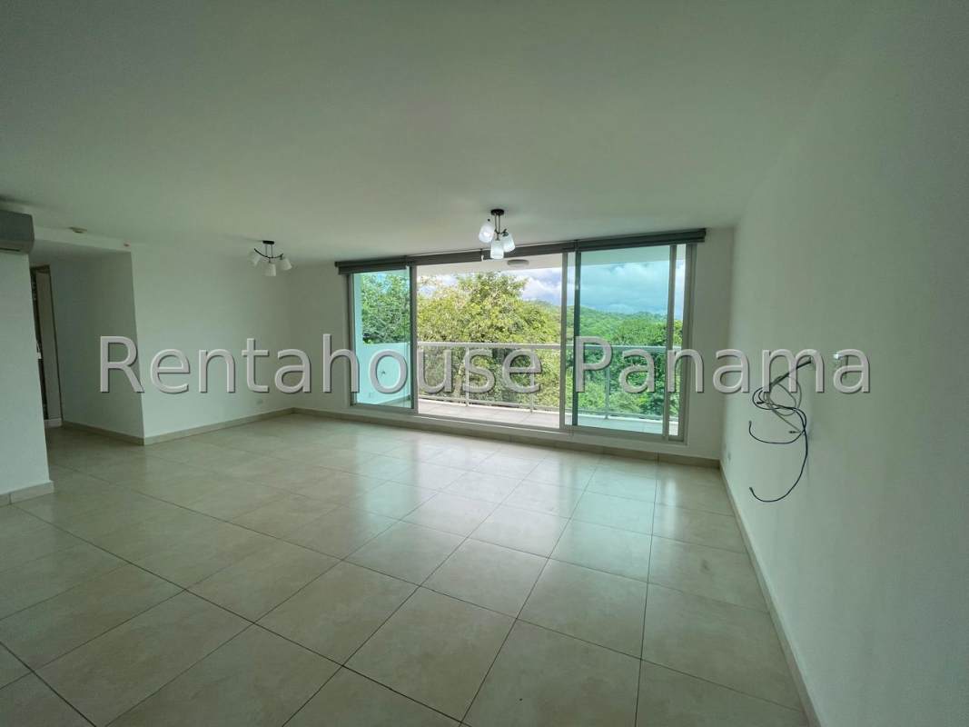 Private balcony overlooking gardens in Clayton Residences near Ciudad del Saber Panama