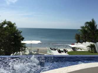 Private pathway direct beach access luxury beachfront villa Costa Esmeralda Panama Pacific Ocean