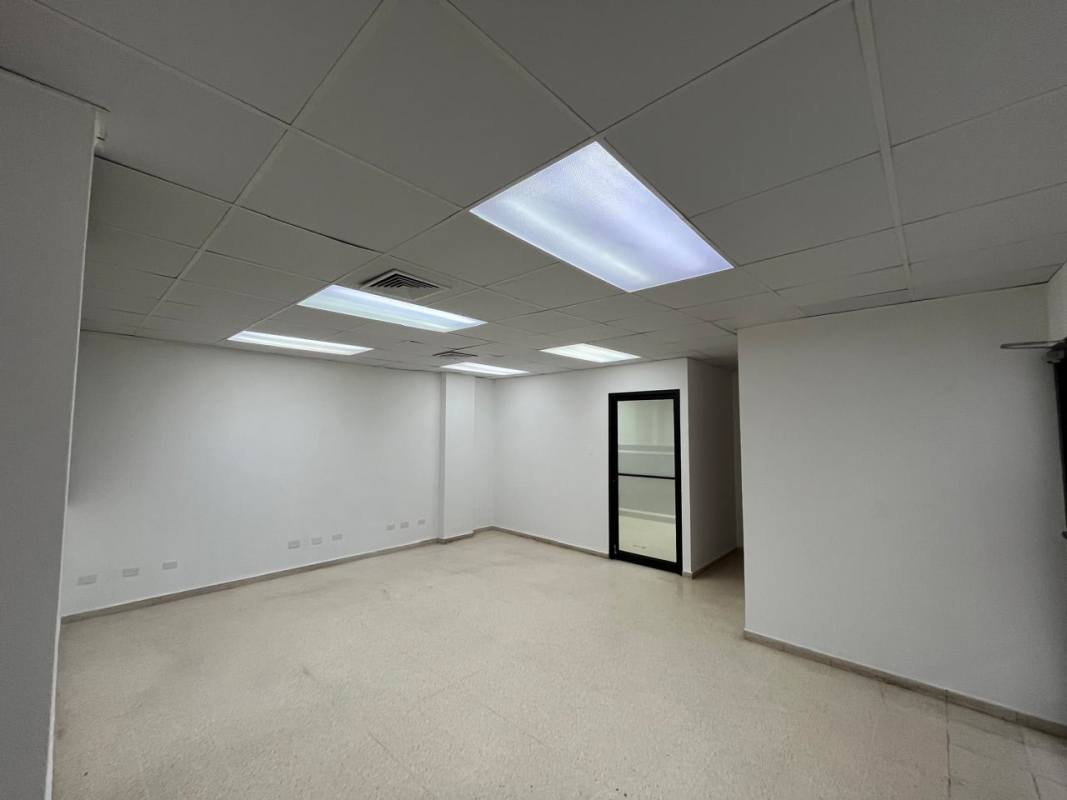 City skyline view with office high-rises and vehicles in Marbella Panama