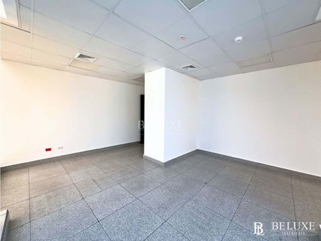 Conference room with glass walls in commercial skyscraper Panama City