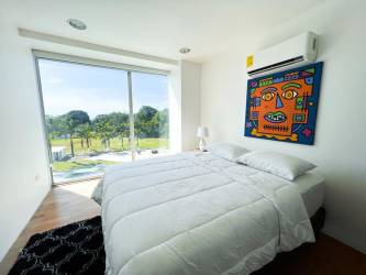 Guest bedroom with private bath fully furnished AC Bala Beach Resort Panama
