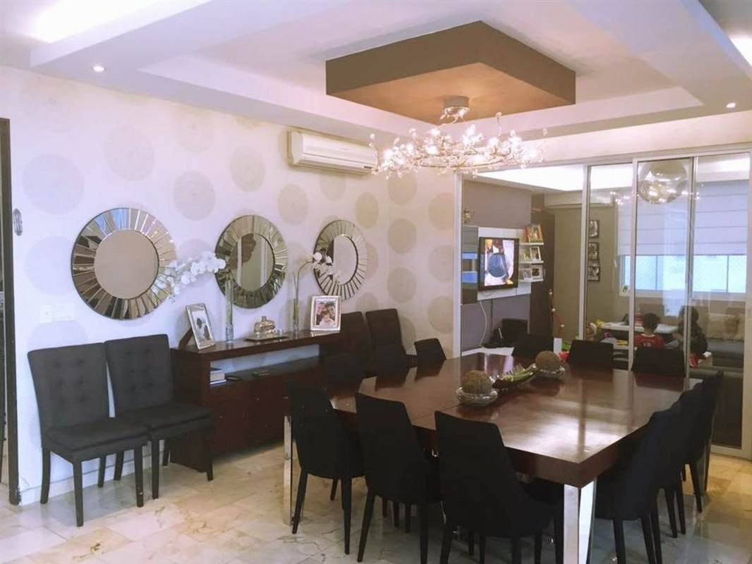 Balcony with skyline view from duplex apartment in PH Costa Pacifica Punta Pacifica Panama City