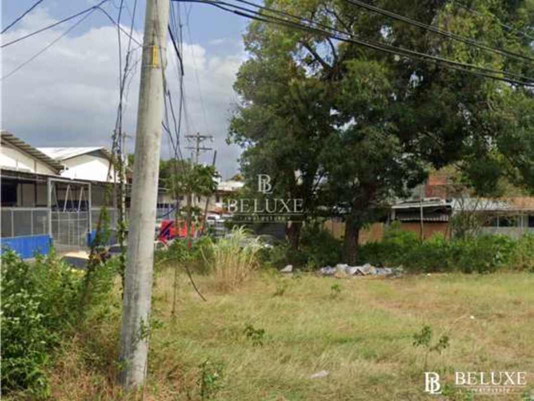 Vacant corner lot with mature trees and paved street access in Rio Abajo Panama