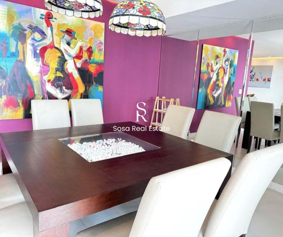 Bright living room with ocean view balcony in PH Costa del Mar Panama