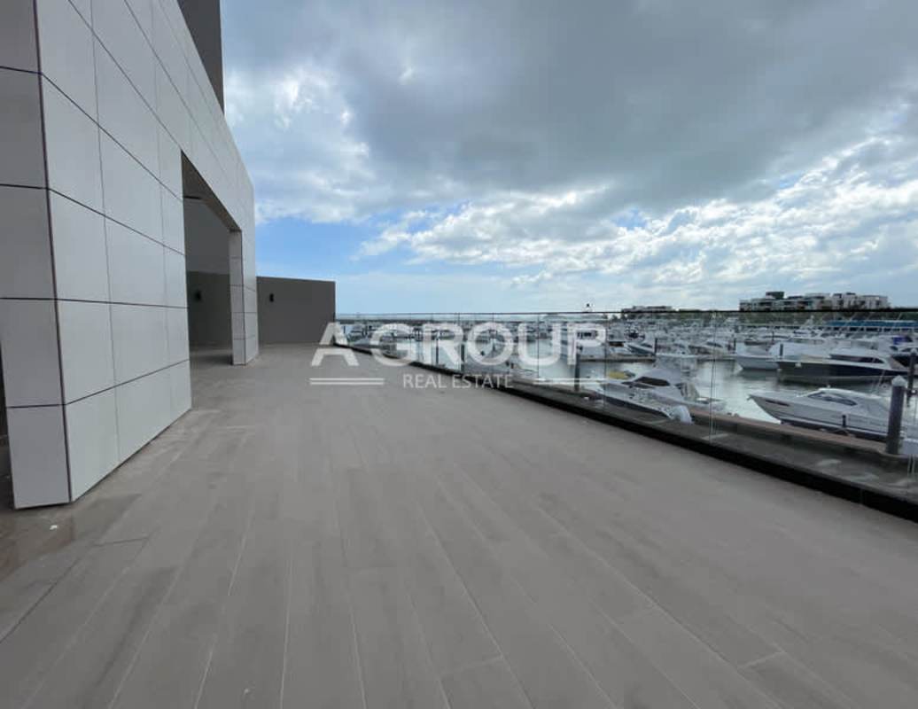 Large terrace with panoramic ocean marina view Montecarlo Tower Panama