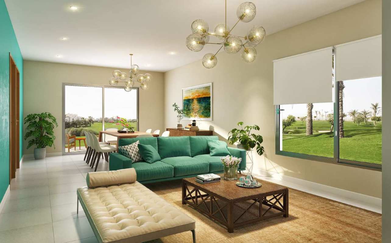 Open living dining with large windows natural light modern design Altos del Parque Condado del Rey Panama