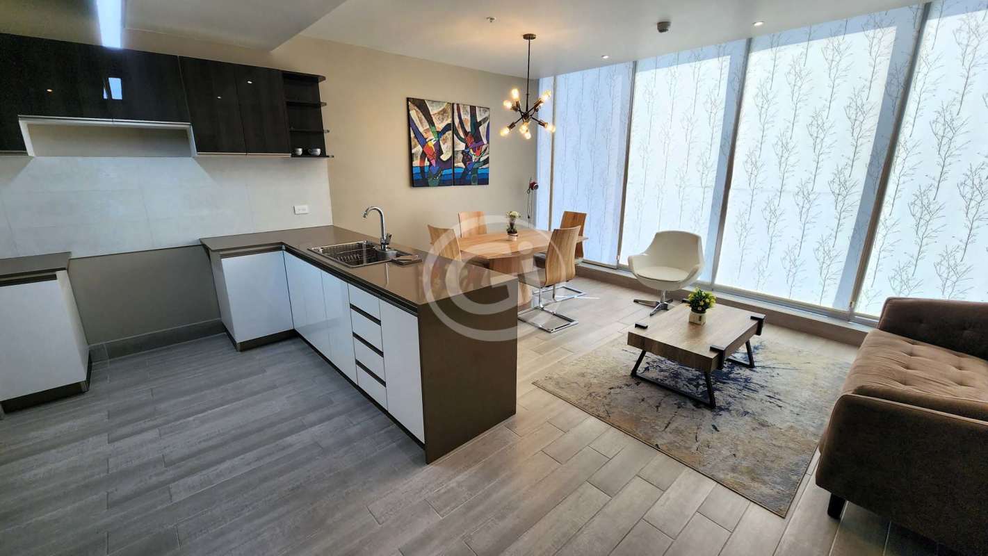 Modern master bedroom with built-in closet in PH Azzurre 42 Bella Vista near Avenida Balboa Panama