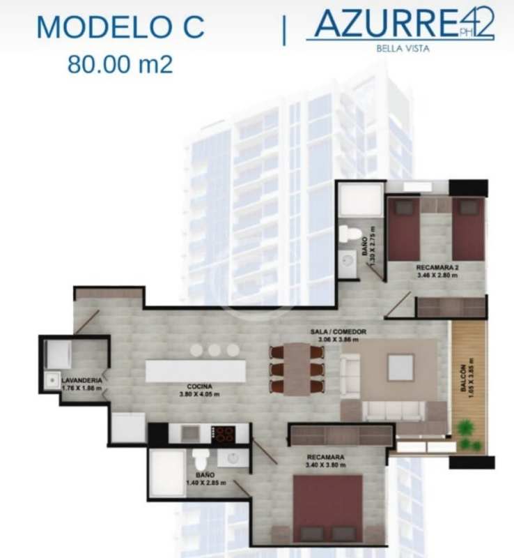 Rooftop infinity pool with skyline city views lounge bar at PH Azzurre 42 Bella Vista Panama