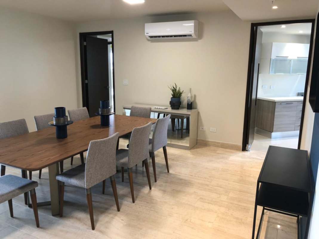 Elegant master bedroom with city and ocean views in PH The Regent Costa del Este Panama