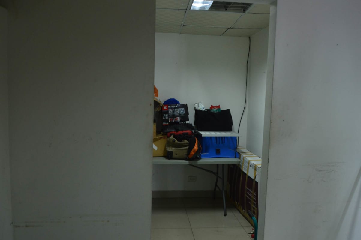 Private office inside the commercial property with desk and bookshelf Las Acacias Don Bosco Panama