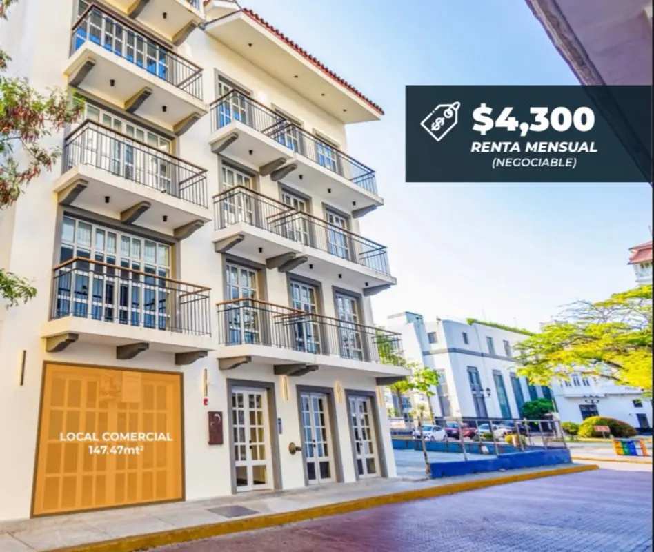 Four-story colonial restored Casa Contemporánea with balconies Casco Viejo Panama City