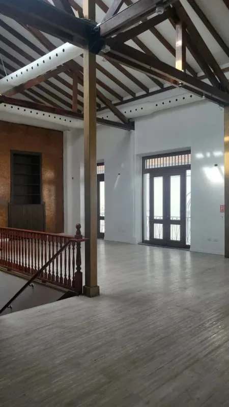 Large commercial kitchen with stainless steel hood and gas lines Casco Viejo Panama rental