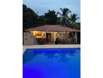 Bedroom with double beds, AC, closet, countryside house for rent Nueva Gorgona Chame Panama