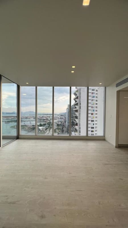 Contemporary kitchen with granite countertops and appliances in PH Rivage Tower Panama