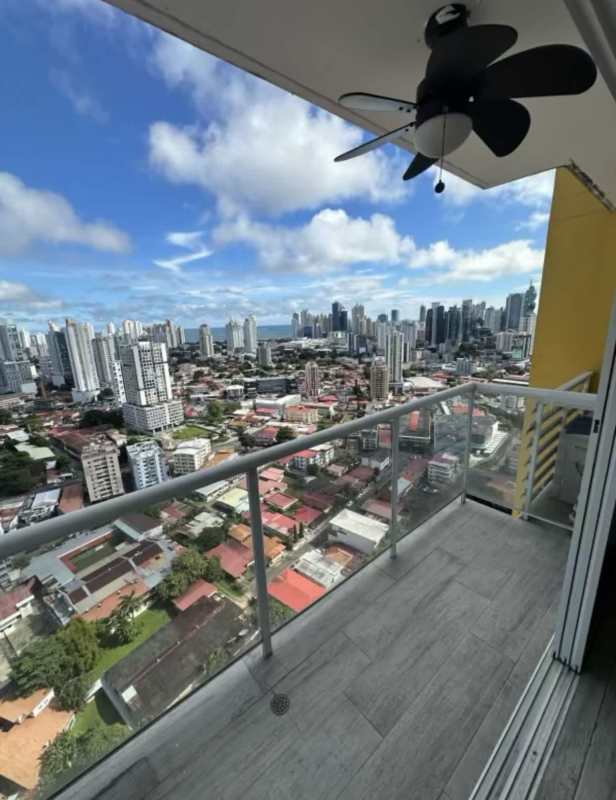 Balcony overlooking Panama City skyline and Pacific Ocean PH Metropolitan Park Carrasquilla