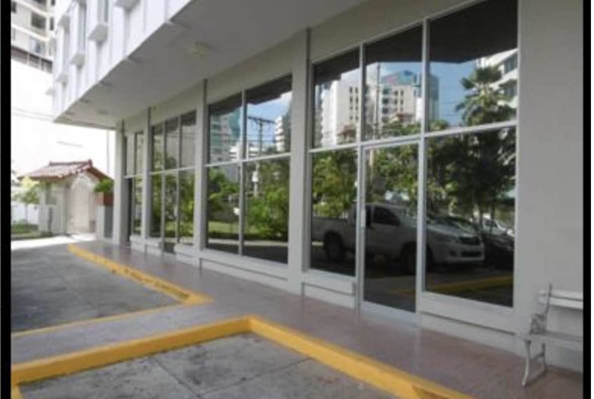 Private fenced lot with grass near high-rise offices perfect for parking or new development in Marbella Panama