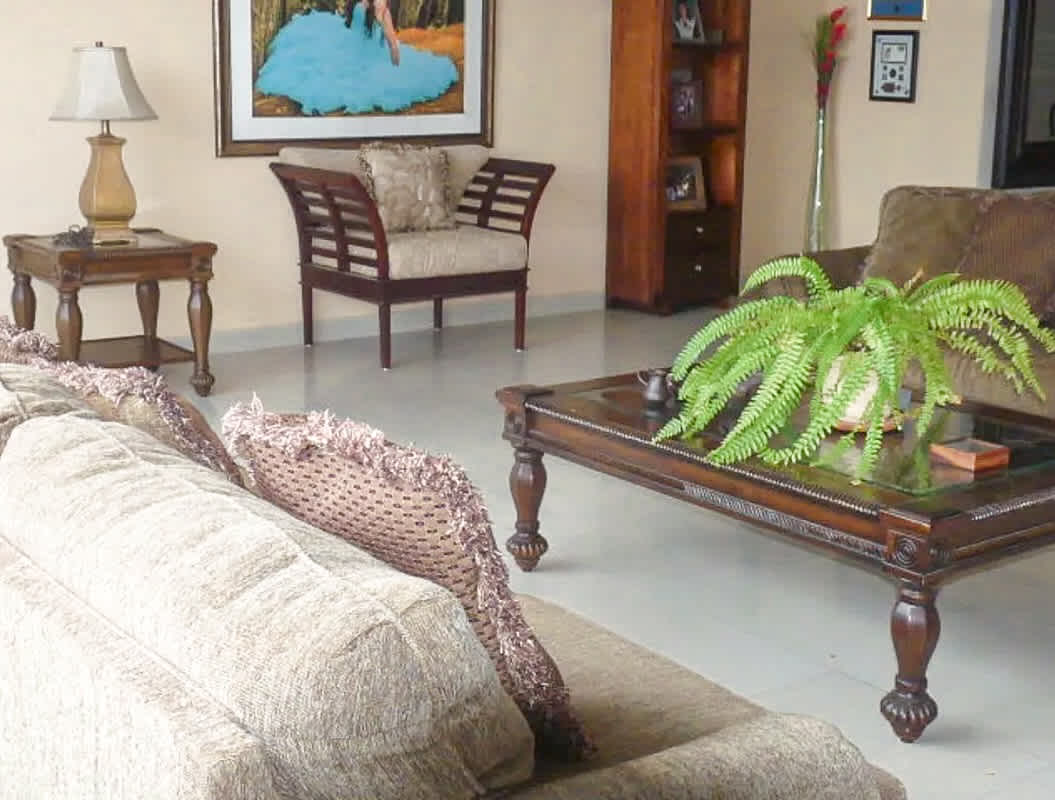 Spacious master bedroom with ocean view windows in PH San Francisco Bay Panama