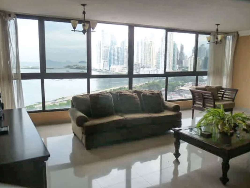 Remodeled modern kitchen with granite countertops at PH San Francisco Bay Tower 400 Panama City