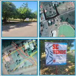 View of urban plot in Las Tablas from road and above available through Hola Realty