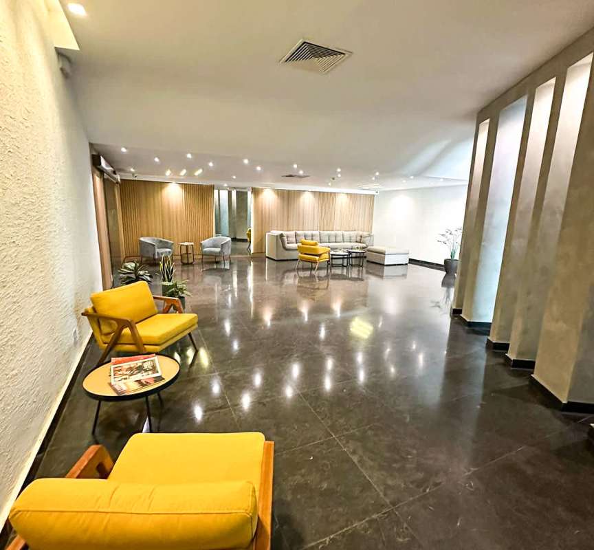 Elegant lobby with designer seating at PH Moon Tower in Coco del Mar Panama