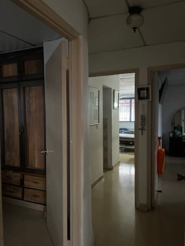 Spacious interior living room dining area with tiled floors house in El Dorado