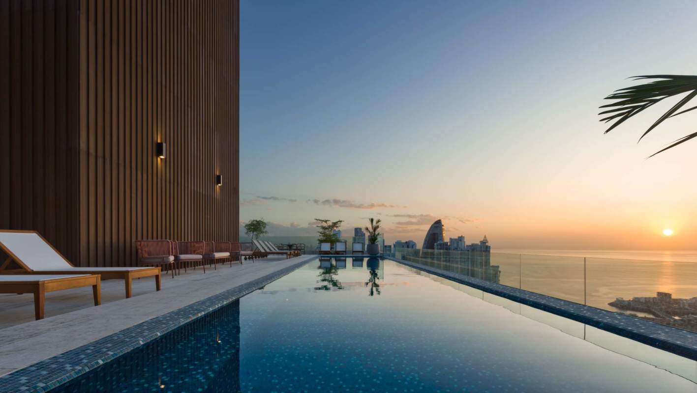 Private plunge pool terrace with ocean view PH Pacific Point Panama