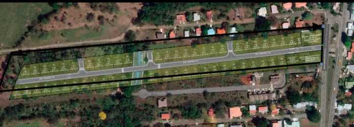 Plotted subdivision plan with development layout and interior access roads Dolega Chiriquí